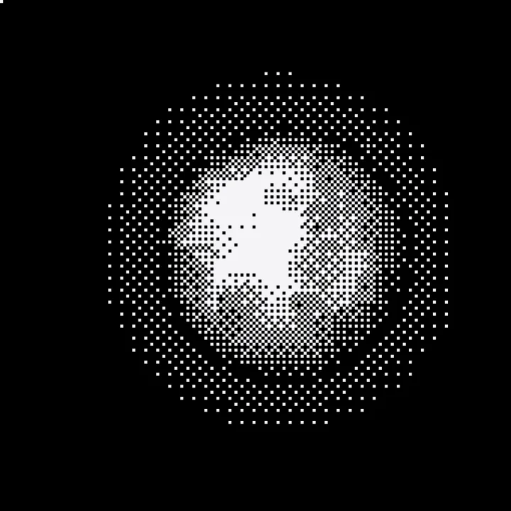 A dither ASCII picture made with Devault ASCII