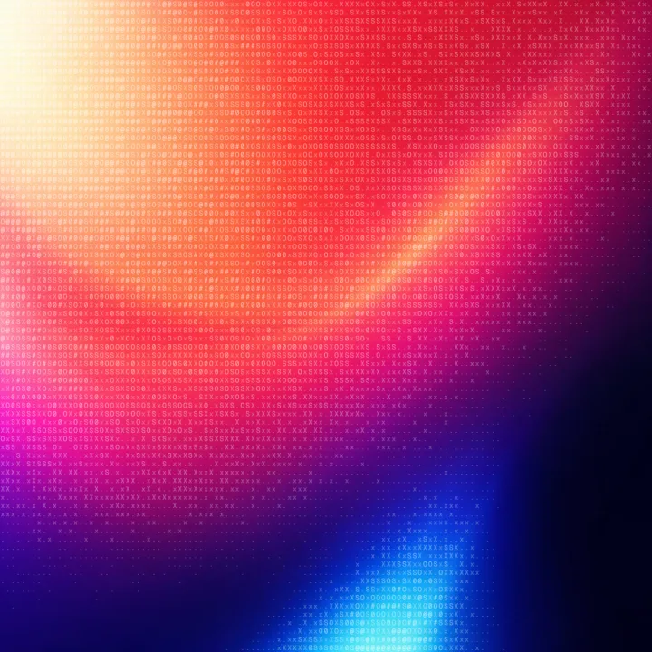 A gradient ASCII picture made with Devault ASCII