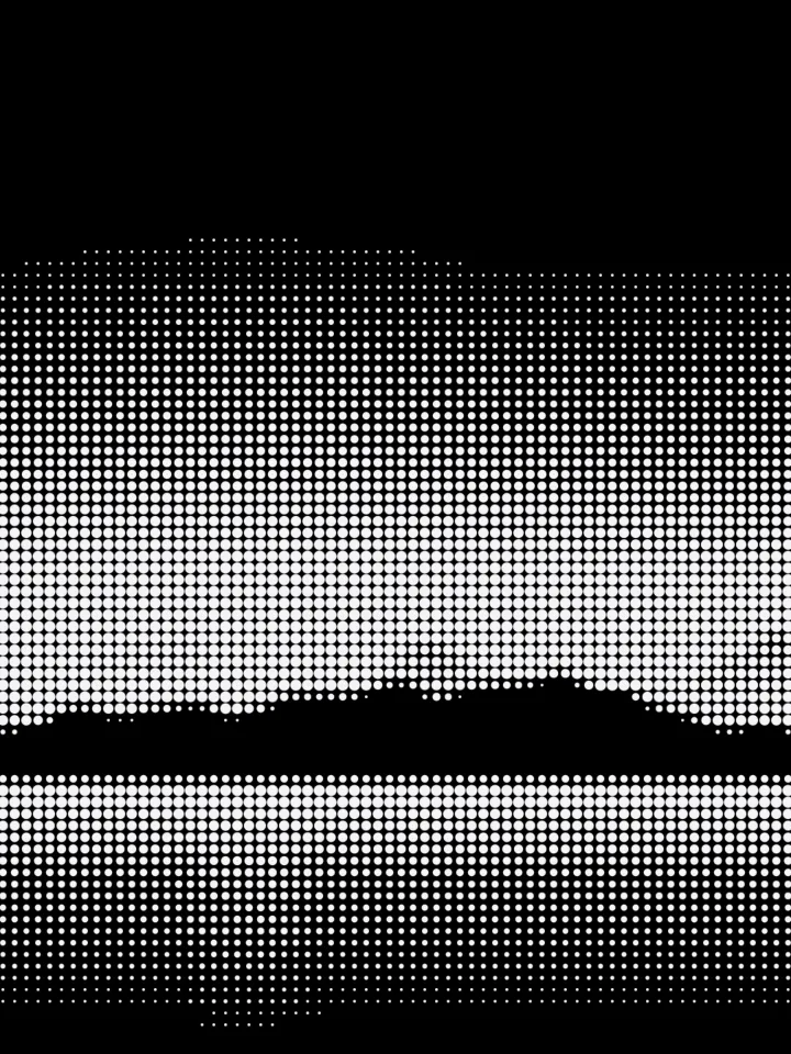 A round dots ASCII picture made with Devault ASCII